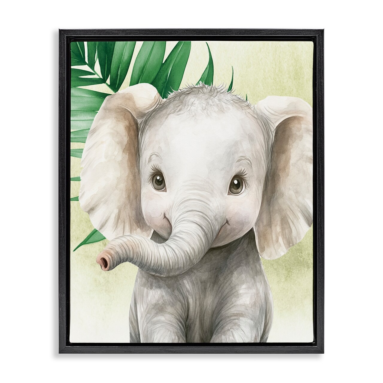 Stupell Industries Jungle Friends Baby Elephant Floating Frame By Christine Simpson Art